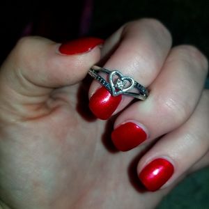 Sterling silver heart ring